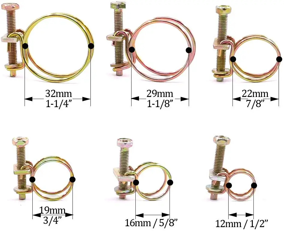 42-Pcs 6-Размеры Регулируемый Стальная проволока шланг зажимы ассортимент и лекарственных средств (FDA Размеры в комплекте 1/2 '', 5/8'', 3/4 '', 7/8", 1-1/8», ...
42-Pcs 6-Размеры Регулируемый Стальная проволока шланг зажимы ассортимент и лекарственных средств (FDA Размеры в комплекте 1/2 '', 5/8'', 3/4 '', 7/8", 1-1/8», ...