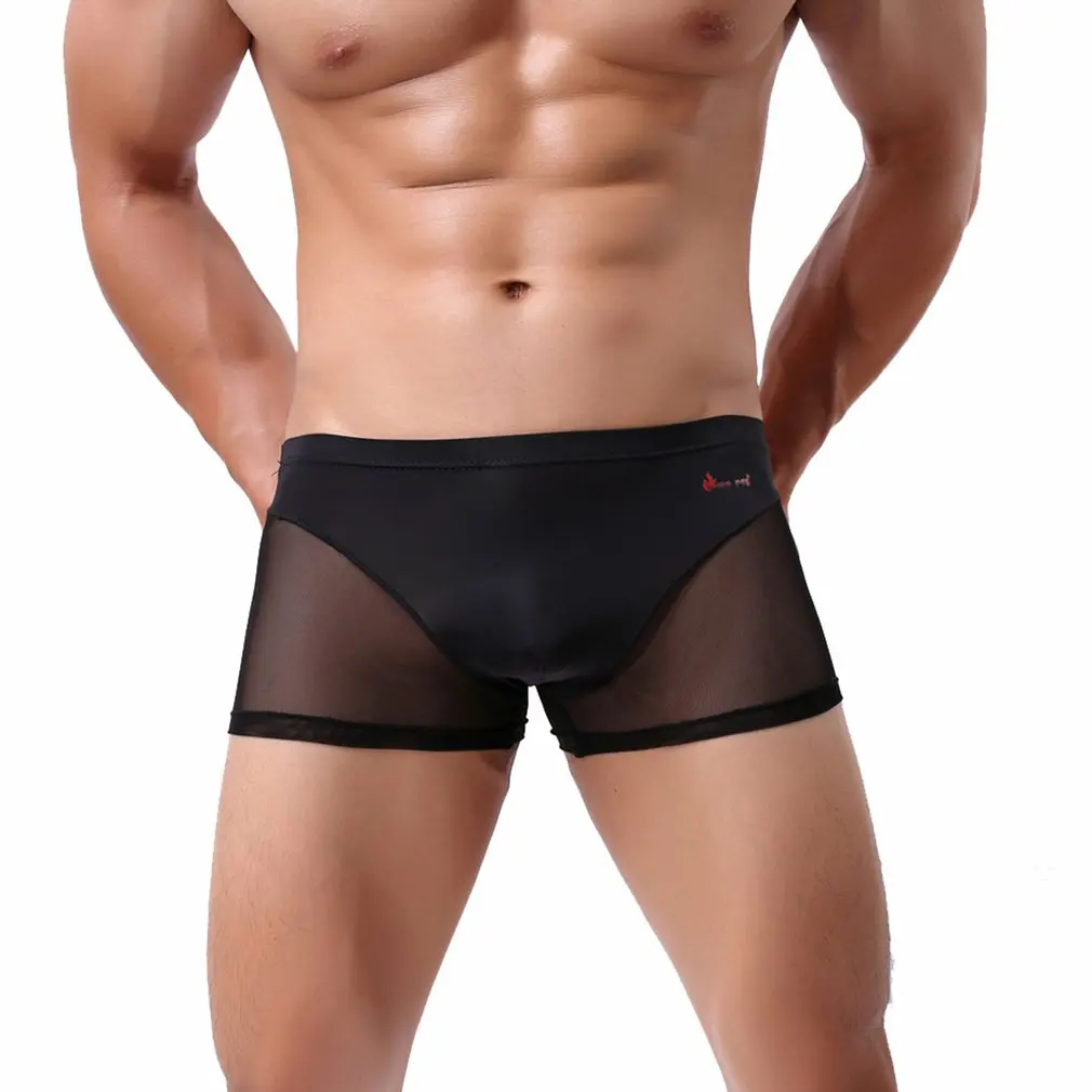 New High Quality Seamless Splicing Ultra-thin Ice Silk Perspective Mesh Men's Boxer Sexy Transparent Men's Underwear M/L/XL/XXL
New High Quality Seamless Splicing Ultra-thin Ice Silk Perspective Mesh Men's Boxer Sexy Transparent Men's Underwear M/L/XL/XXL