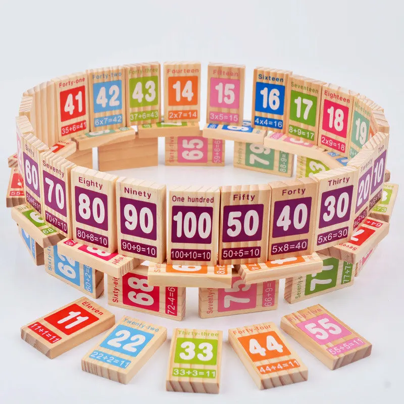 Free Shipping Kids Calculation Domino 100PCS Dominoes Wooden Block Digital Addition Subtraction Teaching AIDS Children Math Toys 
Free Shipping Kids Calculation Domino 100PCS Dominoes Wooden Block Digital Addition Subtraction Teaching AIDS Children Math Toys