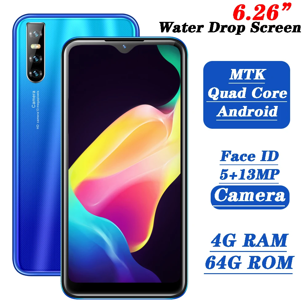 K10 Android 2SIM Celulares Phone 4GB RAM 64GB ROM Quad Core smartphones 6.26" Water Drop Screen Mobile phones Face ID Unlocked
K10 Android 2SIM Celulares Phone 4GB RAM 64GB ROM Quad Core smartphones 6.26" Water Drop Screen Mobile phones Face ID Unlocked