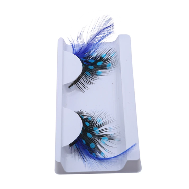 1 Pair Exaggerated Color False Eyelashes Stage Performance Art Studio Makeup Eye Lashes Blue Dot Thick Feather Fake Eyelashes
1 Pair Exaggerated Color False Eyelashes Stage Performance Art Studio Makeup Eye Lashes Blue Dot Thick Feather Fake Eyelashes