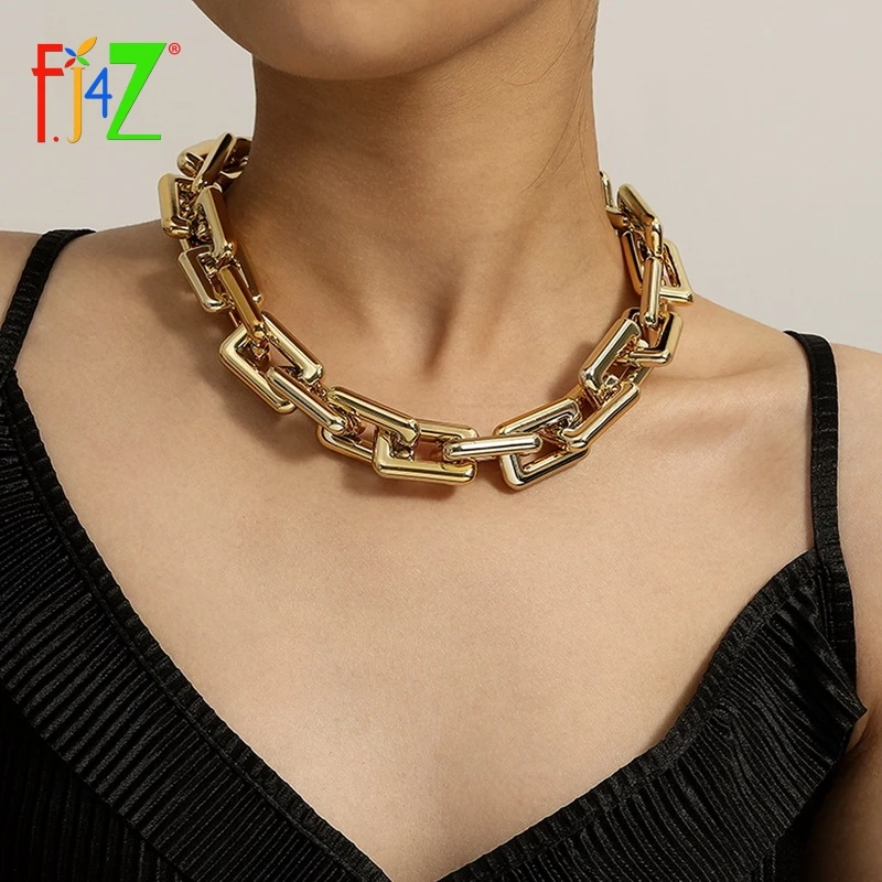 F.J4Z Punk Women's Collar Necklaces Hit-hop Miami Cuban Chunky Choker Necklace Thick Square Chain Jewelry Gifts Dropship
F.J4Z Punk Women's Collar Necklaces Hit-hop Miami Cuban Chunky Choker Necklace Thick Square Chain Jewelry Gifts Dropship