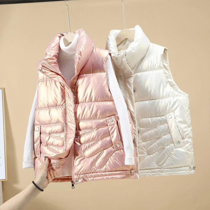 2021 Women's Shiny Down Cotton Waterproof Vest Winter New Loose Thick Waistcoat Jacket Stand-up Collar All-match Waistcoat Vest
2021 Women's Shiny Down Cotton Waterproof Vest Winter New Loose Thick Waistcoat Jacket Stand-up Collar All-match Waistcoat Vest