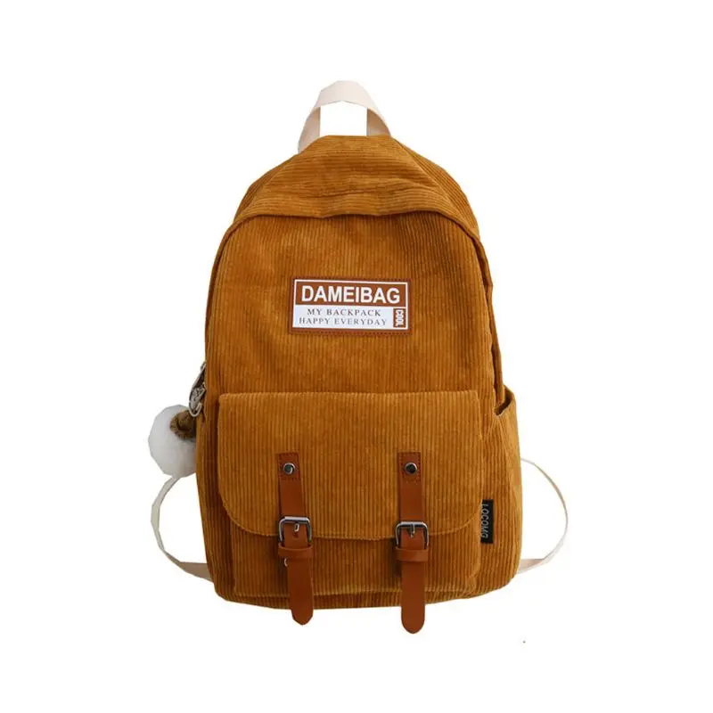J60D Women Corduroy Backpack Large Capacity Daypack Travel Bookbag Teenagers Girls Schoolbag
J60D Women Corduroy Backpack Large Capacity Daypack Travel Bookbag Teenagers Girls Schoolbag