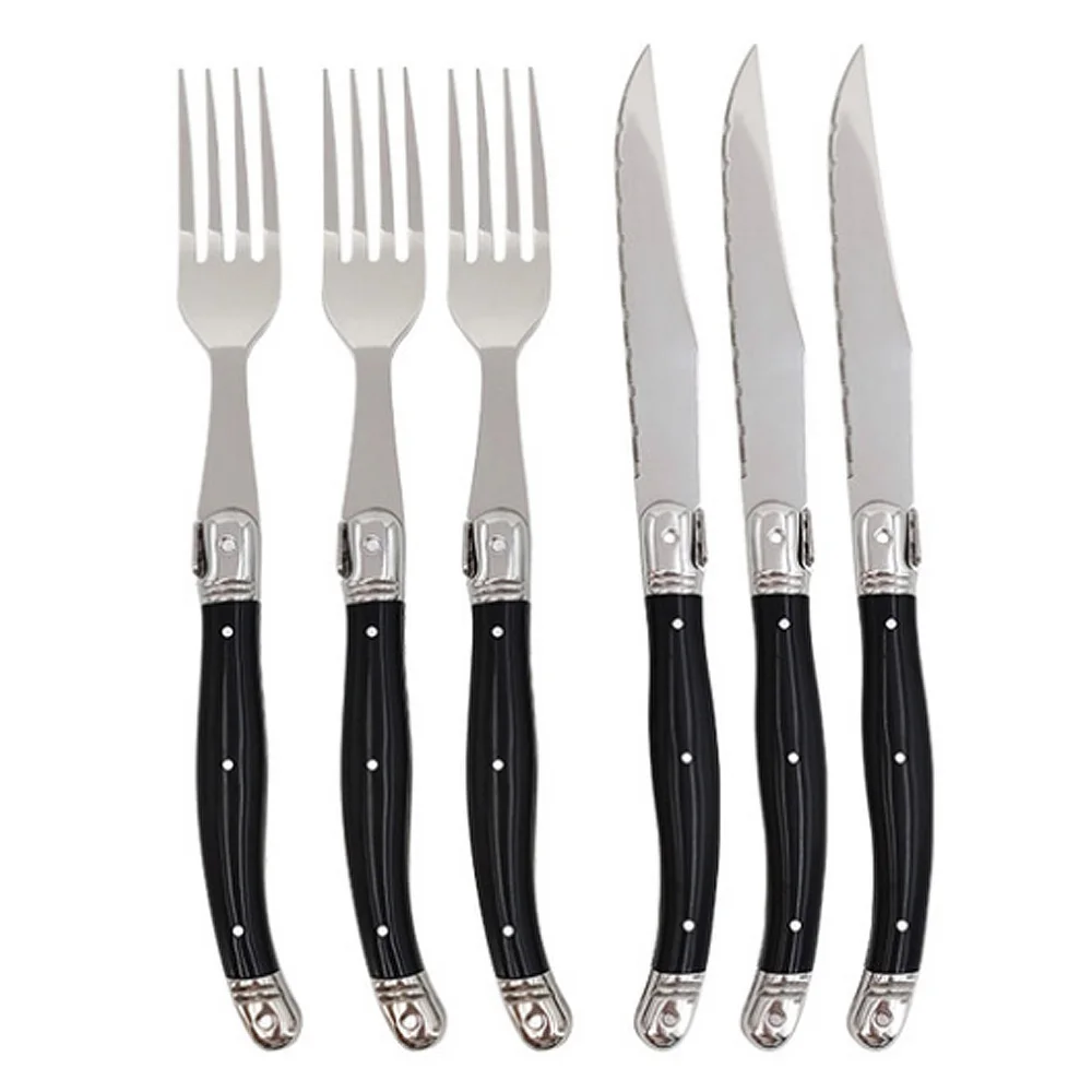 HPDEAR 6 Pack Stainless Steel Flatware Set Forks Knives Mirror Polished Not Rust, Unique Handle, Dishwasher Safe
HPDEAR 6 Pack Stainless Steel Flatware Set Forks Knives Mirror Polished Not Rust, Unique Handle, Dishwasher Safe