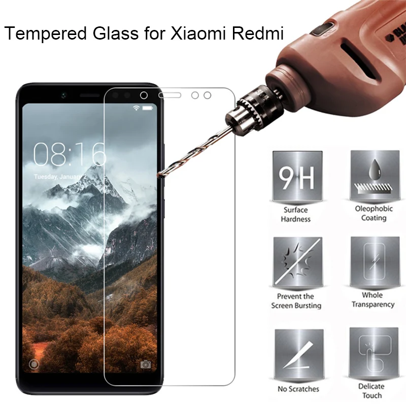 Закаленное стекло 9H HD для Xiaomi Mi A2 Lite пленка экрана A1 Redmi Note 4 4X 5A Prime Y1 5 Pro AI|Защитные