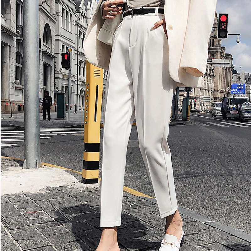 YAMDI OL Style White Women Pants Casual Sashes ladies Pencil Pant High Waist Elegant Work Trousers Female Casual pantalon femme
YAMDI OL Style White Women Pants Casual Sashes ladies Pencil Pant High Waist Elegant Work Trousers Female Casual pantalon femme