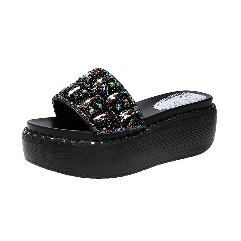 Loafers Female Shoes Slippers Heels Glitter Slides Fashion On A Wedge Platform 2021 High Summer Jelly Luxury Soft Flat Basic PU
Loafers Female Shoes Slippers Heels Glitter Slides Fashion On A Wedge Platform 2021 High Summer Jelly Luxury Soft Flat Basic PU