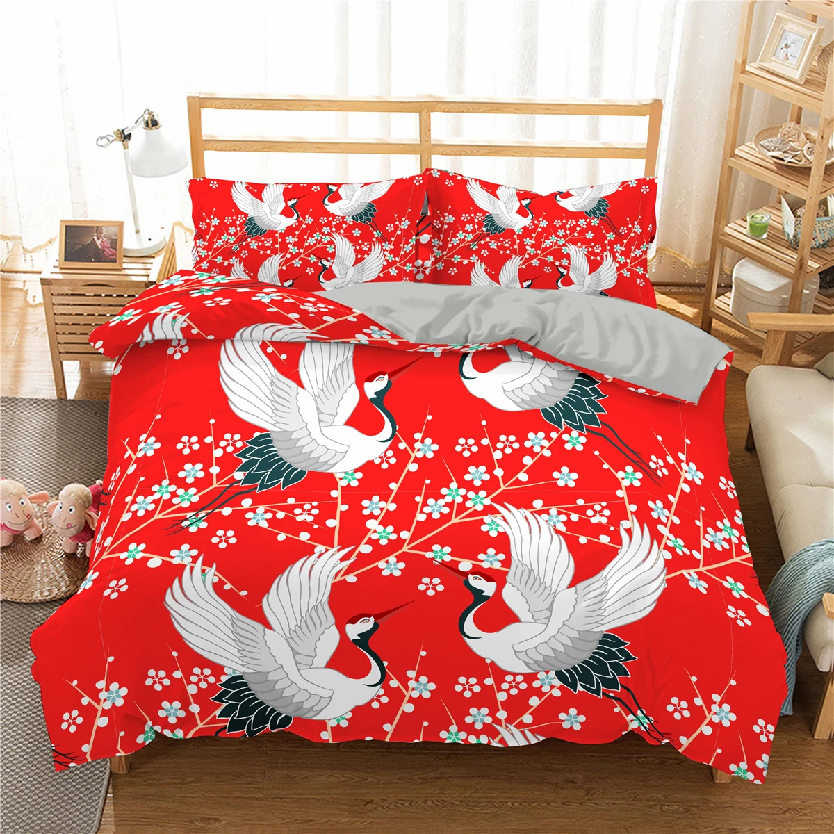 3D Crane Printed Bedding Set 240x220 Bed Home Textiles Bedclothes 2/3pcs Animal Luxury Queen King Twin Size Duvet Cover
3D Crane Printed Bedding Set 240x220 Bed Home Textiles Bedclothes 2/3pcs Animal Luxury Queen King Twin Size Duvet Cover
