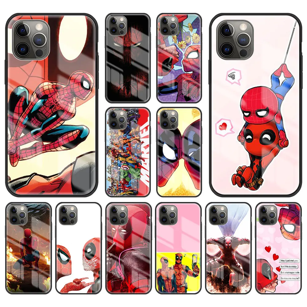 Deadpool Vs Spiderman Marvel Tempered Glass Case For Apple iPhone 11 12 13 Pro Max 7 8 Plus 6 6S+ SE X XS XR Phone Cover Coque
Deadpool Vs Spiderman Marvel Tempered Glass Case For Apple iPhone 11 12 13 Pro Max 7 8 Plus 6 6S+ SE X XS XR Phone Cover Coque