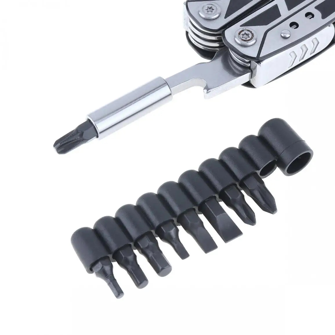 Mini Multifunction Mini Folding Pliers Combination Tool with Screwdriver Set Bottle Opener Nail Files for Camping Outdoors 
Mini Multifunction Mini Folding Pliers Combination Tool with Screwdriver Set Bottle Opener Nail Files for Camping Outdoors