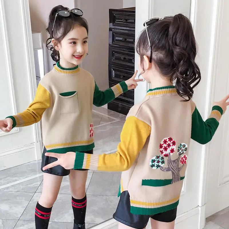 Girls' thin Western style pullover Spring and Autumn New Korean style children's clothing children's sweater top
Girls' thin Western style pullover Spring and Autumn New Korean style children's clothing children's sweater top