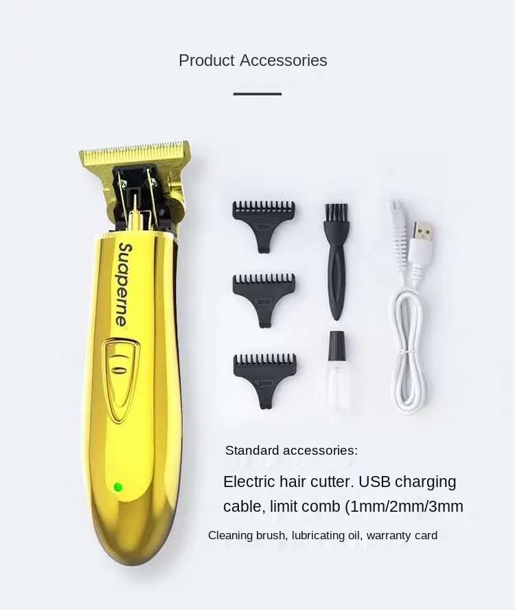 100-240V Professional Rechargeable Hair Clipper Electric Hair Trimmer Beard Razor for Men Barber 0.1mm Salon Hair
100-240V Professional Rechargeable Hair Clipper Electric Hair Trimmer Beard Razor for Men Barber 0.1mm Salon Hair