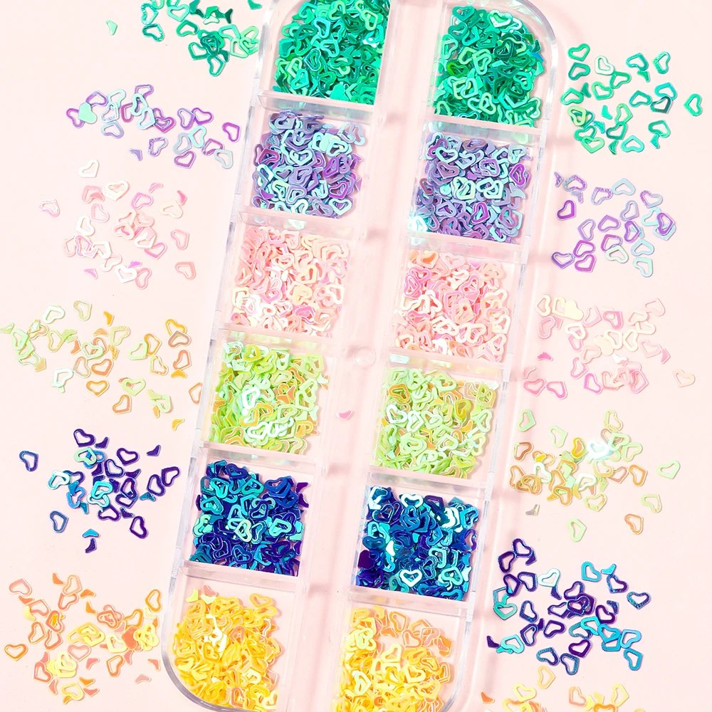 1 Box Of Mixed Nail Art Flashing Love Sequins Holographic Laser Nail Parts 3D Color Shiny Flake Slices DIY Nails Art Accessories
1 Box Of Mixed Nail Art Flashing Love Sequins Holographic Laser Nail Parts 3D Color Shiny Flake Slices DIY Nails Art Accessories