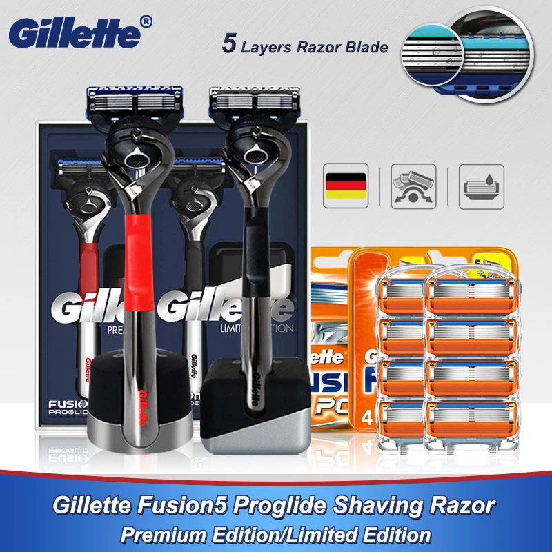 Gillette Fusion 5 ProGlide Limited Premium Edition Razor Gift Pack Shaver Cassettes Razor Blade Replaceable Heads For Men New
Gillette Fusion 5 ProGlide Limited Premium Edition Razor Gift Pack Shaver Cassettes Razor Blade Replaceable Heads For Men New