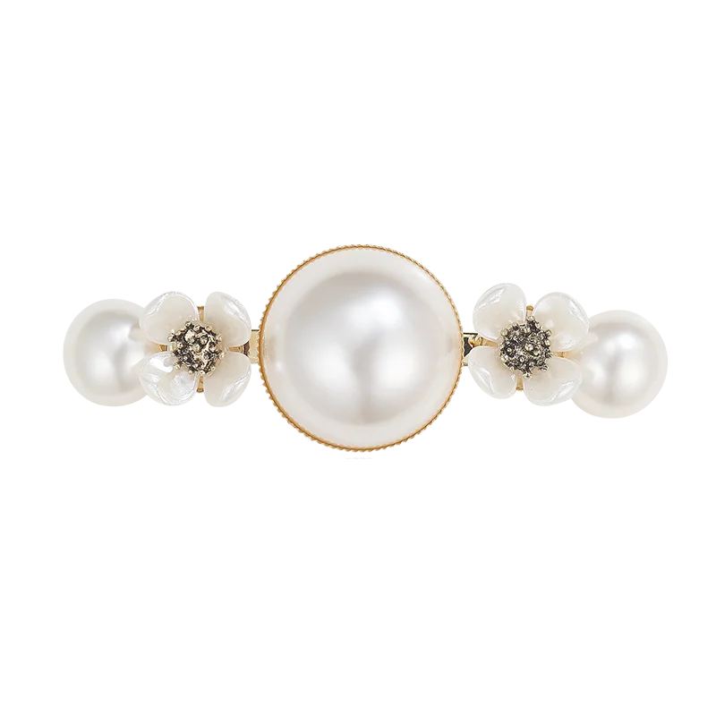 CHIMERA Trendy Pearl French Barrettes Hair Clips for Women Ladies Elegant Bead Crystal Flower Hair Accessories Clamp Pin Jewelry
CHIMERA Trendy Pearl French Barrettes Hair Clips for Women Ladies Elegant Bead Crystal Flower Hair Accessories Clamp Pin Jewelry