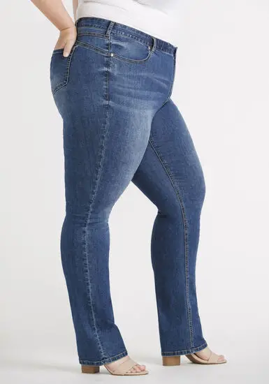 PLUS SIZE JEANS Women casual skinny elastic middle waist trousers custom logo print on product and package from 1pc dropship
PLUS SIZE JEANS Women casual skinny elastic middle waist trousers custom logo print on product and package from 1pc dropship