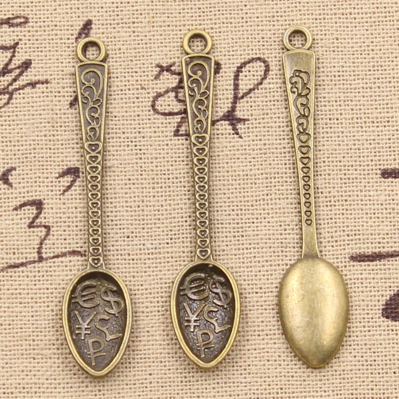 15pcs Charms Dollar Spoon Money 57x12mm Antique Silver Color Pendants DIYCrafts Making Findings Handmade Tibetan Jewelry 
15pcs Charms Dollar Spoon Money 57x12mm Antique Silver Color Pendants DIYCrafts Making Findings Handmade Tibetan Jewelry