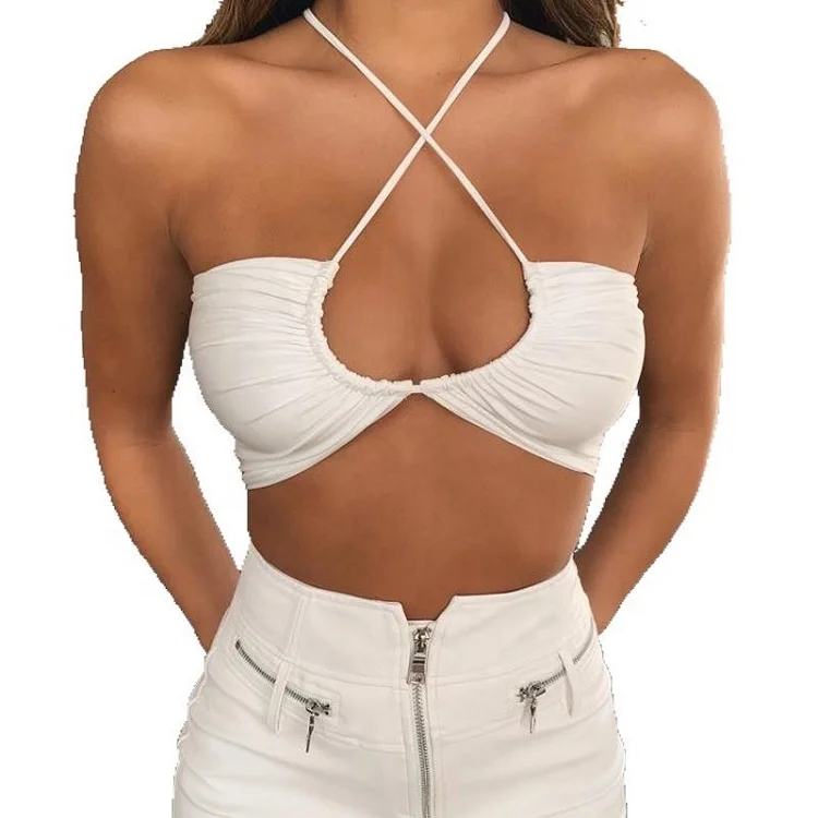 2021 new style sexy ladies' blouses tops solid color Back straps women backless blouse
2021 new style sexy ladies' blouses tops solid color Back straps women backless blouse