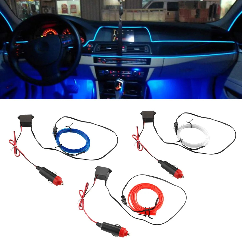 Light Strips Decorative Lamp Car styling Car 12V LED Cold lights Auto Lamps Flexible Neon EL Wire 1M/set
Light Strips Decorative Lamp Car styling Car 12V LED Cold lights Auto Lamps Flexible Neon EL Wire 1M/set