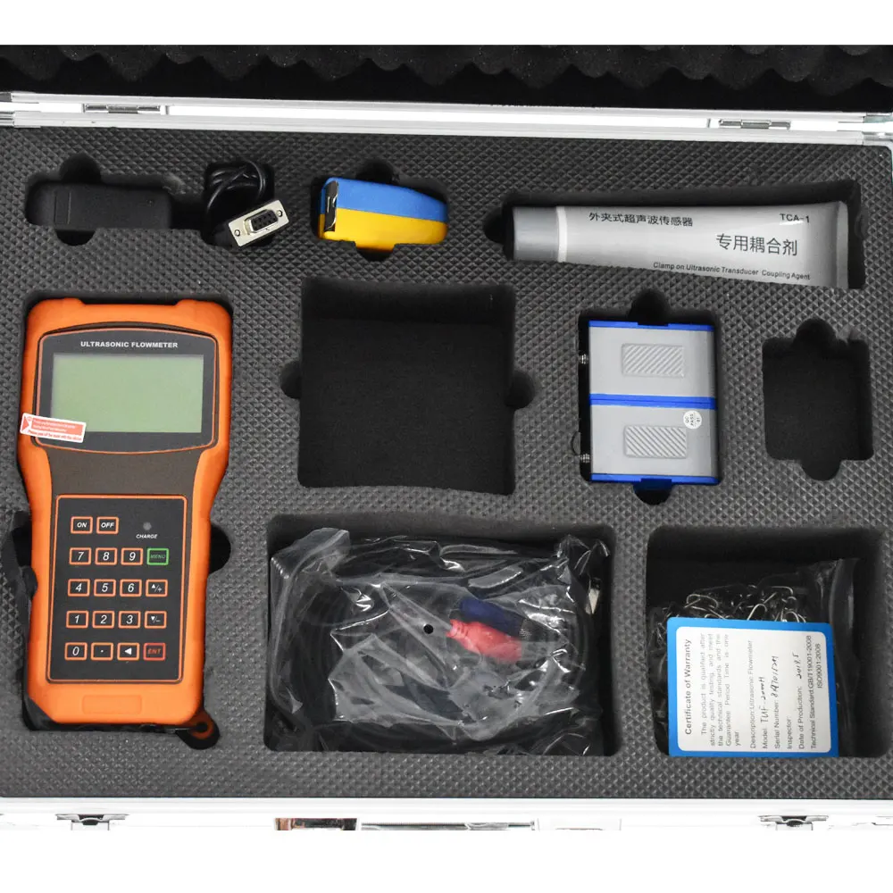 Handheld Ultrasonic Flow Meter DN15-700mm TUF-2000H TS-2 TM-1 Transducer Digital flowmeter
Handheld Ultrasonic Flow Meter DN15-700mm TUF-2000H TS-2 TM-1 Transducer Digital flowmeter