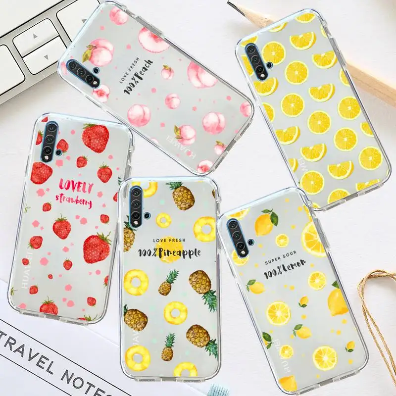 Fruit lemon pineapple strawberry Phone Case Transparent for Huawei honor P mate 40 20 30 10 50 i 9 x mate pro lite 8a
Fruit lemon pineapple strawberry Phone Case Transparent for Huawei honor P mate 40 20 30 10 50 i 9 x mate pro lite 8a