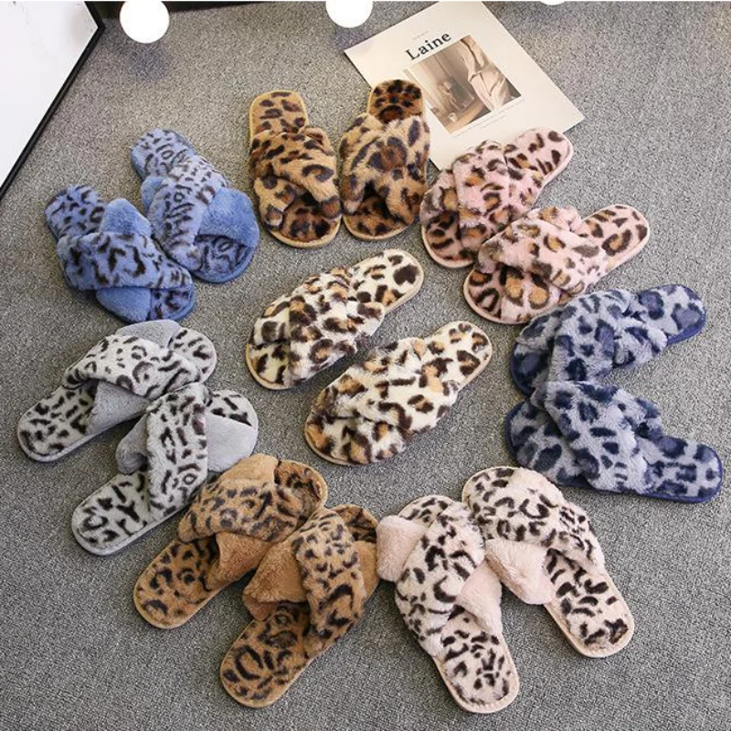 Winter/Spring Women House Slippers Faux Fur Warm Flat Shoes Female Slip on Home Leopard Slippers
Winter/Spring Women House Slippers Faux Fur Warm Flat Shoes Female Slip on Home Leopard Slippers