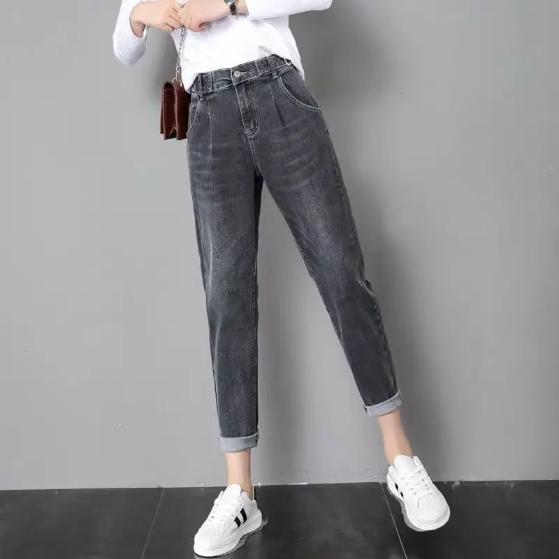 Women's Spring Autumn Style Harem Pants Women's Solid Color High Waist Button Fly Loose Vintage Casual Jeans KK0311
Women's Spring Autumn Style Harem Pants Women's Solid Color High Waist Button Fly Loose Vintage Casual Jeans KK0311