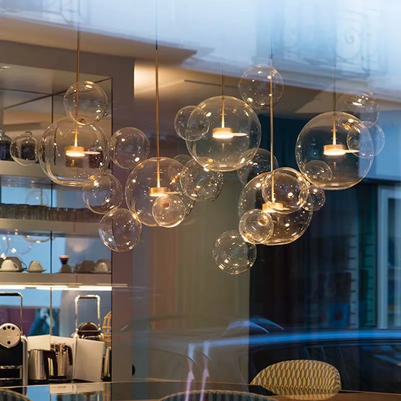 Modern Clear Glass Bubble Lamp Chandelier Customized Living room Chandelier for Children Dining room Indoor Decor Light Fixture
Modern Clear Glass Bubble Lamp Chandelier Customized Living room Chandelier for Children Dining room Indoor Decor Light Fixture