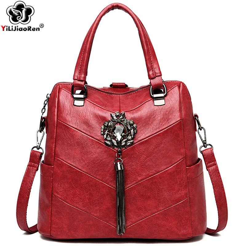 Модный рюкзак с кисточками для женщин, сумка на плечо из высококачественной кожи для девочек, роскошный дорожный мешок, Дамский рюкзак 
Модный рюкзак с кисточками для женщин, сумка на плечо из высококачественной кожи для девочек, роскошный дорожный мешок, Дамский рюкзак