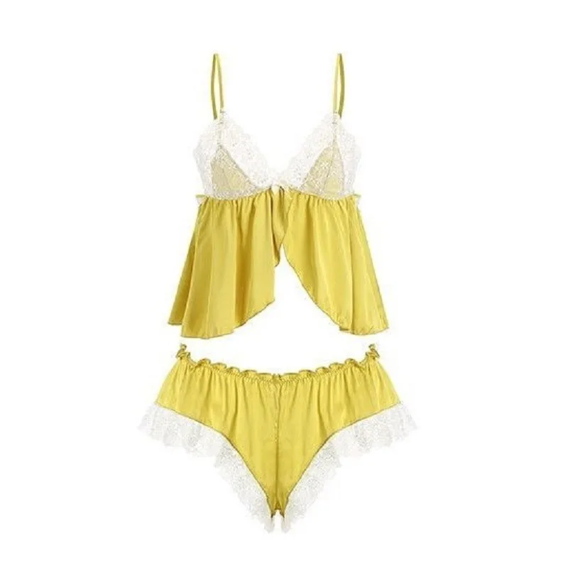 2pc Sexy Women Erotic Nightwear Lace Lingerie Cami Set Babydoll Exotic Apparel Backless Teddy Cheekies Shorts Female Intimates
2pc Sexy Women Erotic Nightwear Lace Lingerie Cami Set Babydoll Exotic Apparel Backless Teddy Cheekies Shorts Female Intimates