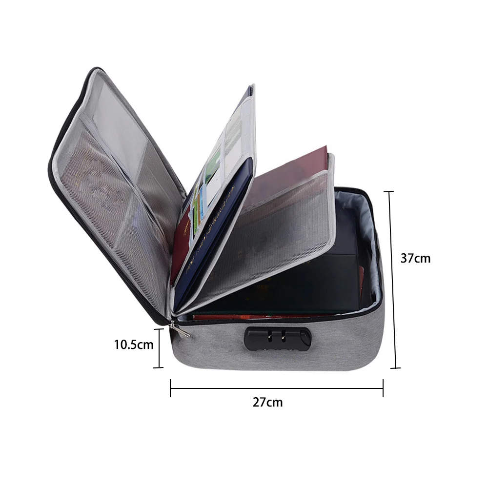 3 Layers Document Organizer Briefcase Folder Holder Men'S Women'S Bag Cover Purse Passport Sorter Home Functional Case With Lock
3 Layers Document Organizer Briefcase Folder Holder Men'S Women'S Bag Cover Purse Passport Sorter Home Functional Case With Lock