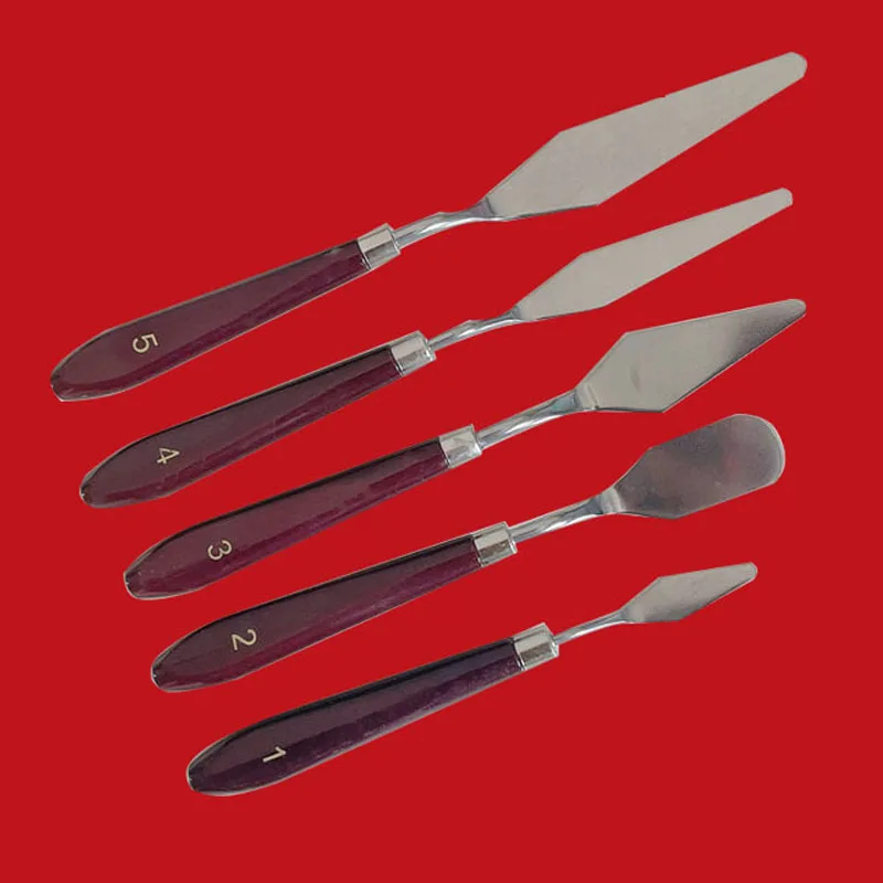 5Pcs/Set Painting Tool for Oil Painting School Stationery Stainless Steel Plastic Handle Spatula Oil Painting Palette Supplies
5Pcs/Set Painting Tool for Oil Painting School Stationery Stainless Steel Plastic Handle Spatula Oil Painting Palette Supplies