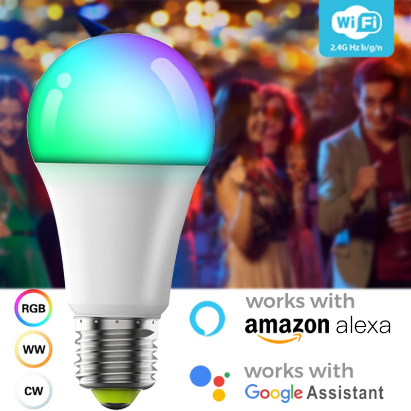 LED Smart Bulb E27 WiFi Dimmable Lights 10W RGB Colorful Lamp APP Phone Remote Control For Alexa/Google Home Timer Function Bulb
LED Smart Bulb E27 WiFi Dimmable Lights 10W RGB Colorful Lamp APP Phone Remote Control For Alexa/Google Home Timer Function Bulb
