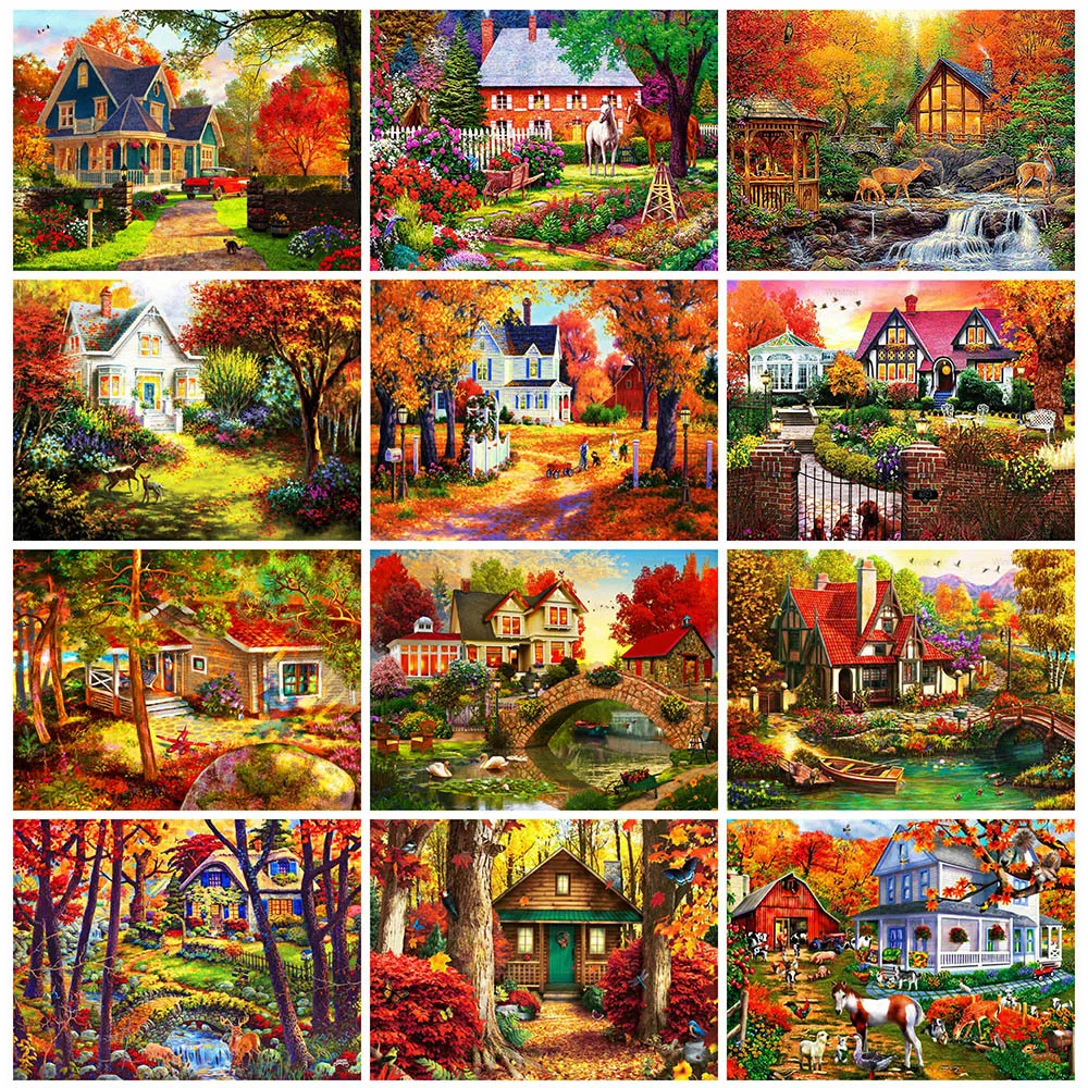 EverShine DIY Diamond Mosaic Autumn Cross Stitch Diamond Embroidery House Painting Full Square Landscape Rhinestones Home Decor
EverShine DIY Diamond Mosaic Autumn Cross Stitch Diamond Embroidery House Painting Full Square Landscape Rhinestones Home Decor
