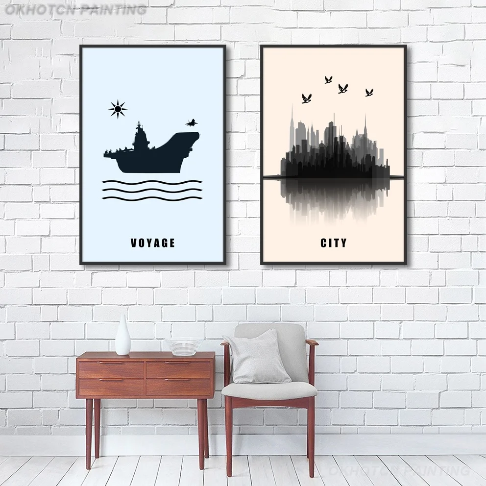 Nordic Minimalist Poster "Voyage City" Abstract Steamship Colorful Fresh Canvas Painting Dining Room Wall Art Picture Home Decor
Nordic Minimalist Poster "Voyage City" Abstract Steamship Colorful Fresh Canvas Painting Dining Room Wall Art Picture Home Decor