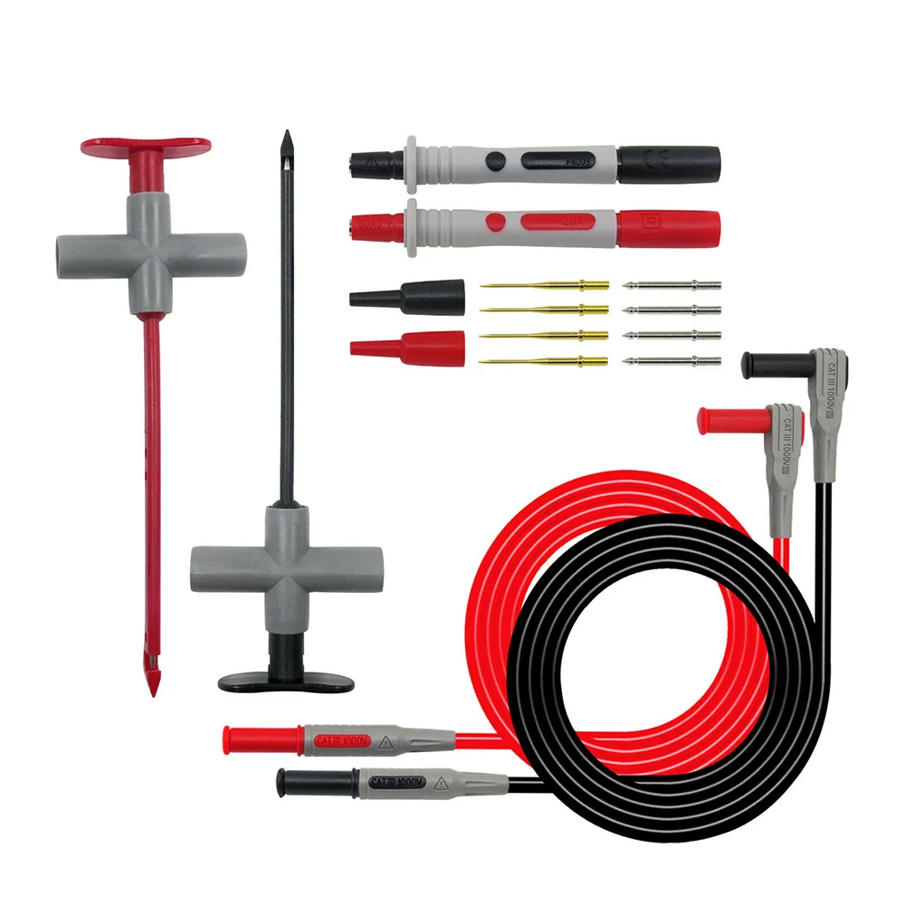 16IN1 Multimeter Test Lead Kit Wire Piercing Probe 4mm Banana Plug For Fluke Test-Multi-Function 1000V 20A Electric Tools
16IN1 Multimeter Test Lead Kit Wire Piercing Probe 4mm Banana Plug For Fluke Test-Multi-Function 1000V 20A Electric Tools
