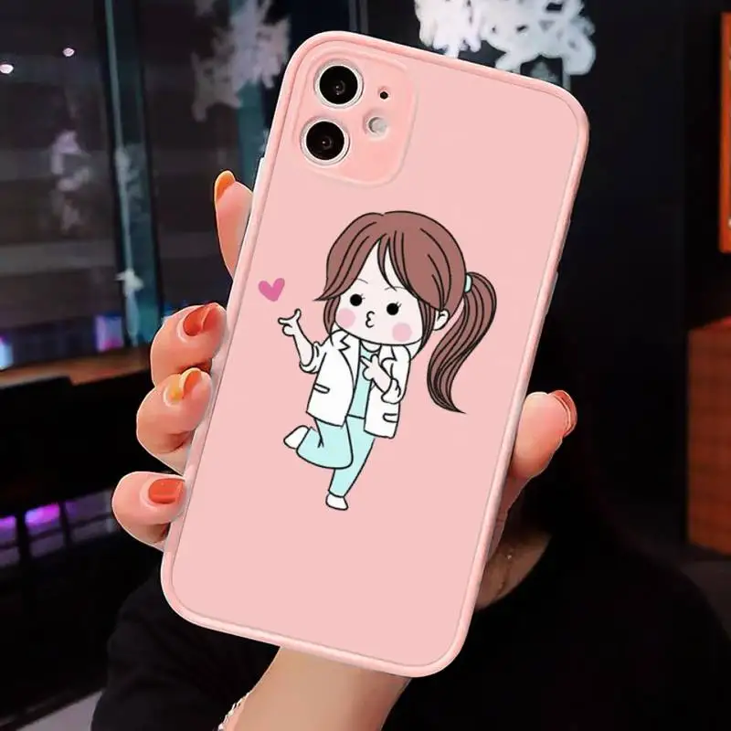 Spain Cartoon Medicine Doctor Nurse Phone Case Matte transparent For Pink iPhone 12 Mini 11 Pro XR XS Max 7 8 Plus X Back Cover
Spain Cartoon Medicine Doctor Nurse Phone Case Matte transparent For Pink iPhone 12 Mini 11 Pro XR XS Max 7 8 Plus X Back Cover