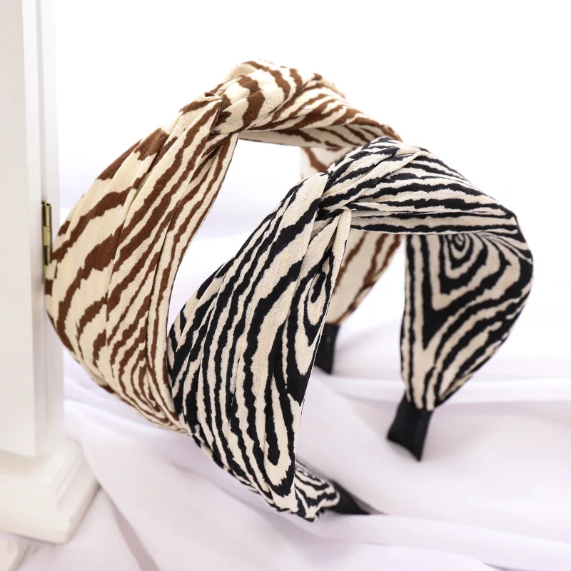 

2020 Christmas Gift Vintage Zebra Leopard Print Hair Accessories For Girls Women Headband Hair Band Opaska Do Wlosow Opaski