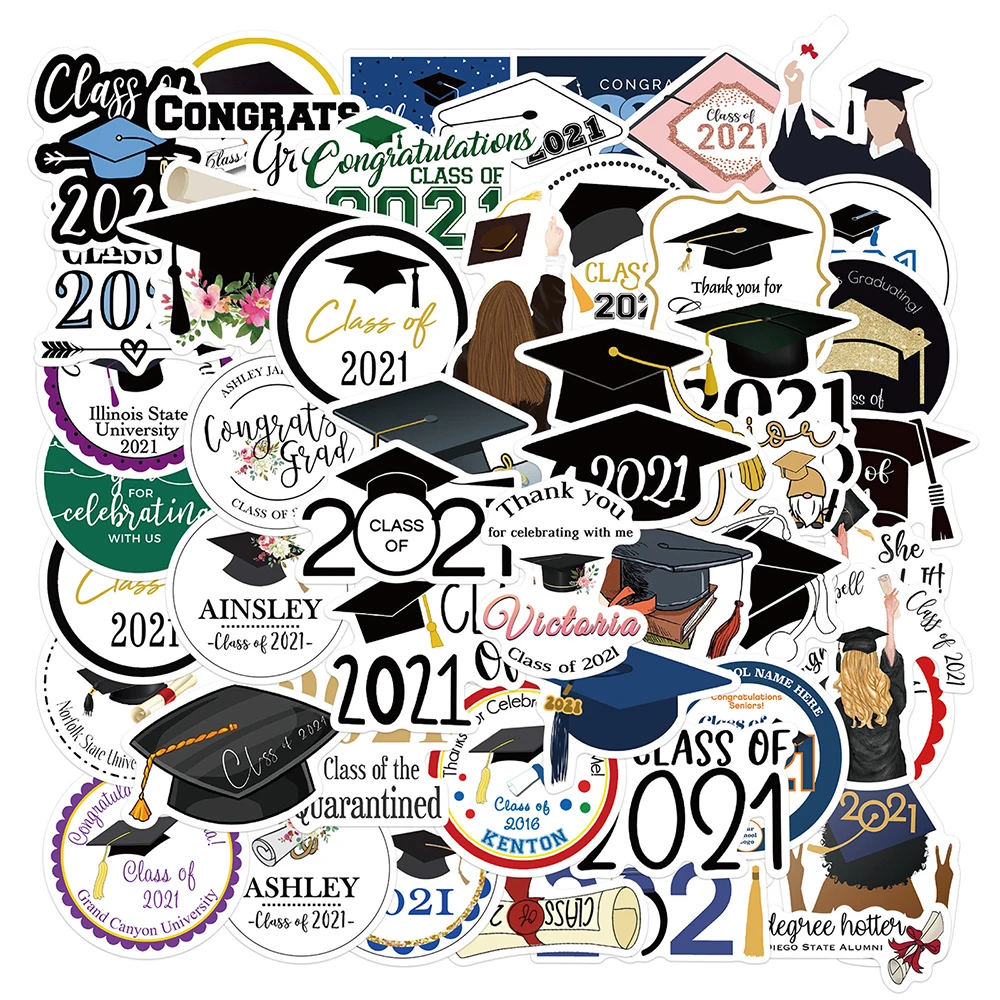 10/30/50PCS Class of 2021 Graduation Stickers Aesthetic Laptop Water Bottle Waterproof DIY Graffiti Decal Sticker Packs Kid Toy
10/30/50PCS Class of 2021 Graduation Stickers Aesthetic Laptop Water Bottle Waterproof DIY Graffiti Decal Sticker Packs Kid Toy