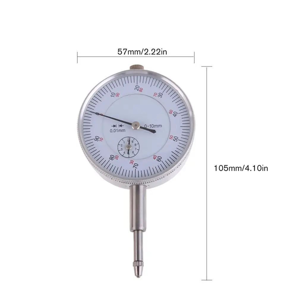 Precision 0.01mm Dial Indicator Gauge 0-10mm Meter Precise 0.01mm Resolution Indicator Gauge Mesure Instrument Tool 
Precision 0.01mm Dial Indicator Gauge 0-10mm Meter Precise 0.01mm Resolution Indicator Gauge Mesure Instrument Tool