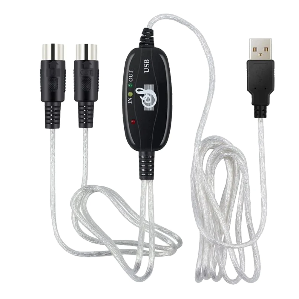 USB MIDI Adapter USB To MIDI Interface Cable Adapter Converter For Music Keyboard Piano To PC Laptop 6Ft 2M USB MIDI Cable
USB MIDI Adapter USB To MIDI Interface Cable Adapter Converter For Music Keyboard Piano To PC Laptop 6Ft 2M USB MIDI Cable