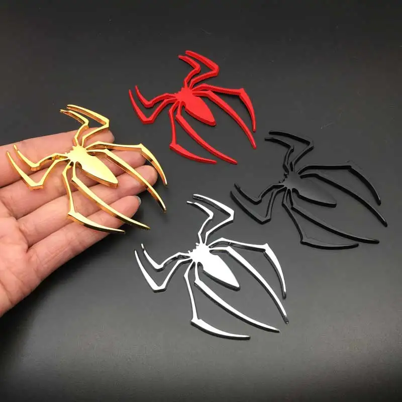 Металлическая 3D эмблема в форме паука Эмблема для автомобиля мотоцикла