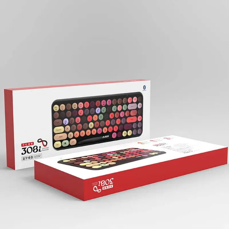 Bluetooth Keyboard Retro Round Keycap Colorful Plastic Panel Punk Phone Keyboard 
Bluetooth Keyboard Retro Round Keycap Colorful Plastic Panel Punk Phone Keyboard