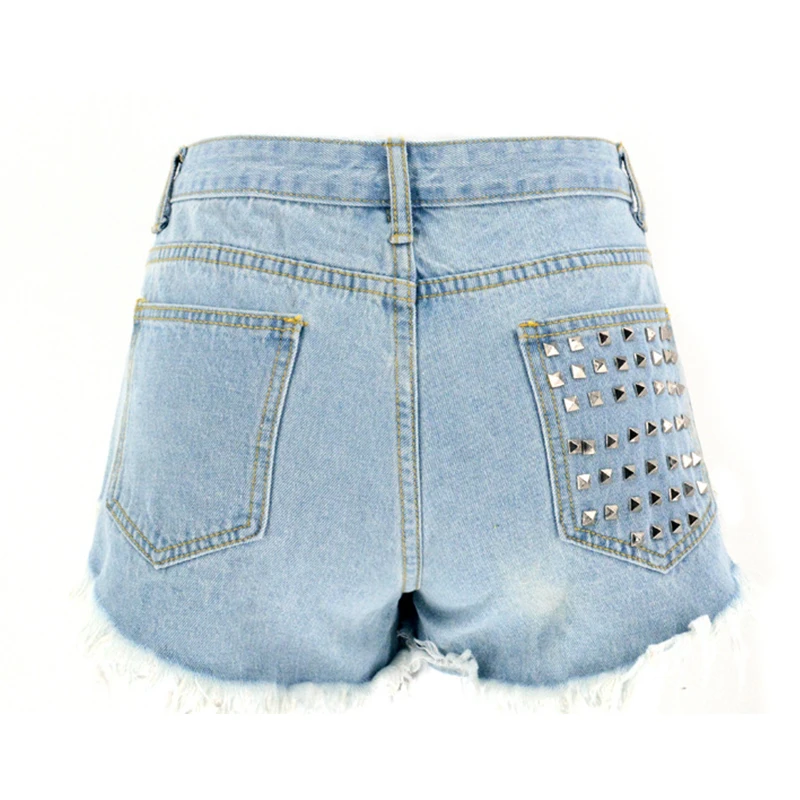 Denimcolab Fashion Rivet Ripped Denim Shorts Women Summer Hole With Tassel Casual Loose Short Jeans Ladies Streetwear Hot Shorts
Denimcolab Fashion Rivet Ripped Denim Shorts Women Summer Hole With Tassel Casual Loose Short Jeans Ladies Streetwear Hot Shorts