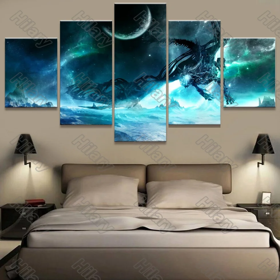 Poster Lich-King-Dragon Canvas Painting 5Pcs Wall Art Customizable Decoration for Living Room
Poster Lich-King-Dragon Canvas Painting 5Pcs Wall Art Customizable Decoration for Living Room
