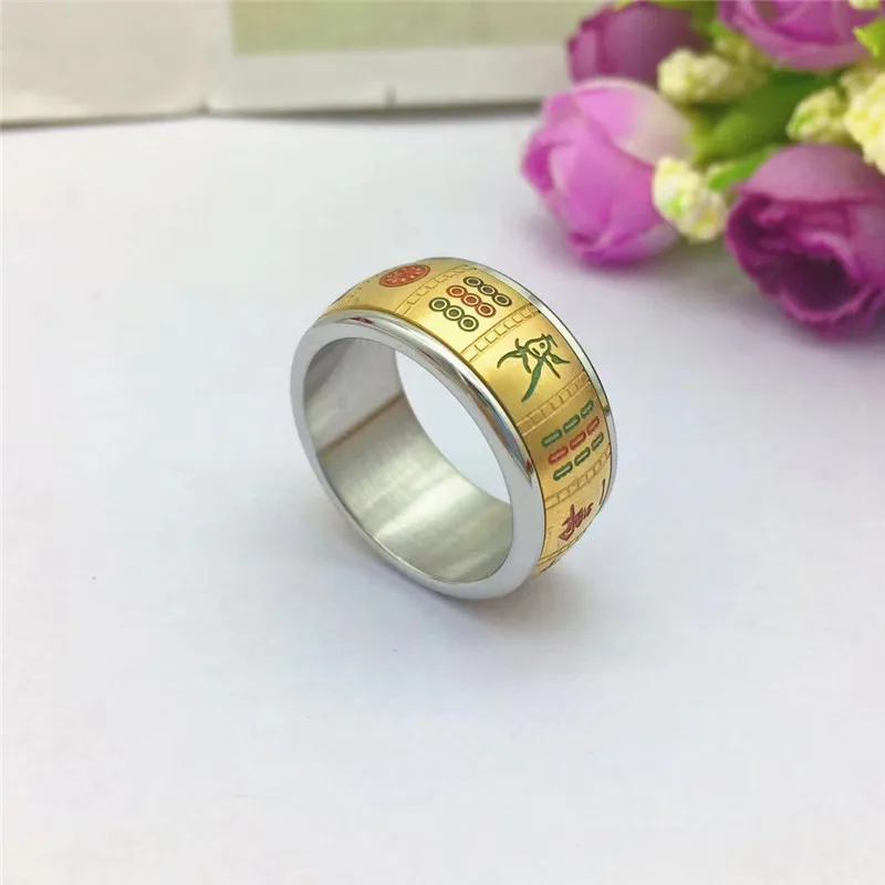 PERSONALITY ROTATION MAHJONG 14K GOLD RING FOR MEN BIRTHDAY SPECIAL GIFT WITH CREATIVE WORDS PATTERN ORNAMENT HAND JEWELRY MALE
PERSONALITY ROTATION MAHJONG 14K GOLD RING FOR MEN BIRTHDAY SPECIAL GIFT WITH CREATIVE WORDS PATTERN ORNAMENT HAND JEWELRY MALE