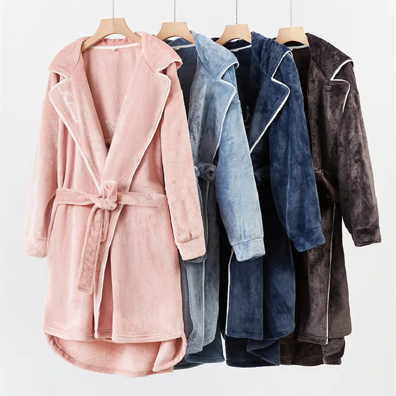 Women's Pajamas Robe Bathrobe Warm Women Flannel Couple Winterand Autumn Thickening Medium-length Velve Cardigan Clothing Silk
Women's Pajamas Robe Bathrobe Warm Women Flannel Couple Winterand Autumn Thickening Medium-length Velve Cardigan Clothing Silk