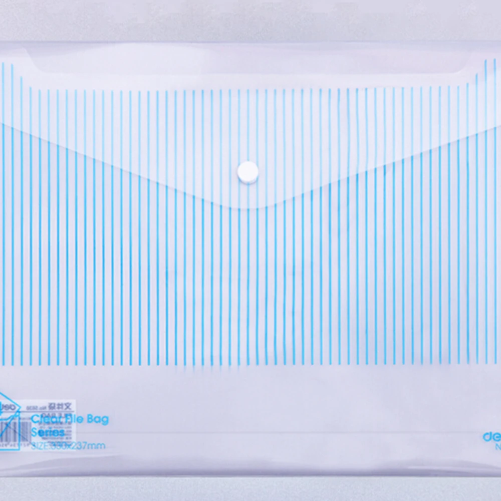 10pcs Deli A4 Transparent Snap File Bag Waterproof Durable Plastic Briefcase Data Bag Student Storage Bag File Bag Office Use
10pcs Deli A4 Transparent Snap File Bag Waterproof Durable Plastic Briefcase Data Bag Student Storage Bag File Bag Office Use