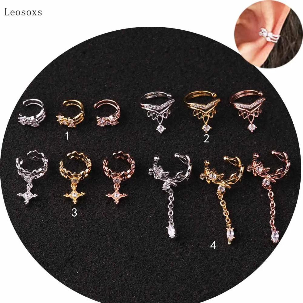 Leosoxs 2pcs European and American Creative New Products Without Pierced Earrings Inlaid Zircon Ear Clip Jewelry
Leosoxs 2pcs European and American Creative New Products Without Pierced Earrings Inlaid Zircon Ear Clip Jewelry